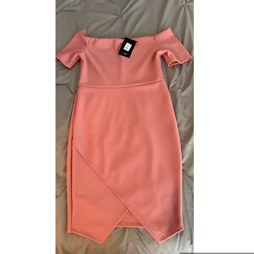 Fashion nova pink bandage dress